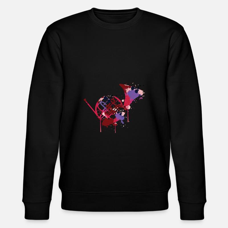 French Horn - Stanley/Stella Unisex Bio-Sweatshirt CHANGER - Schwarz