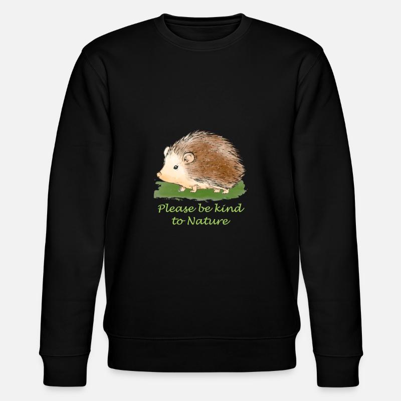 Naturschutz Igel - Stanley/Stella Unisex Bio-Sweatshirt CHANGER  - Schwarz