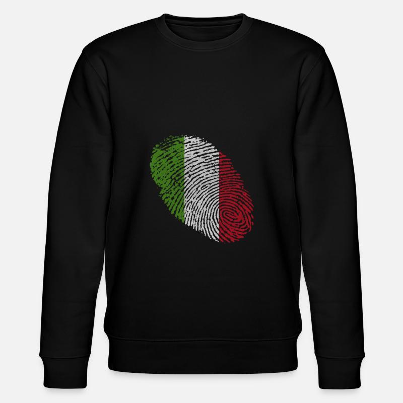 Empreinte digitale de l'Italie - Sweat bio CHANGER Stanley/Stella Unisexe - noir