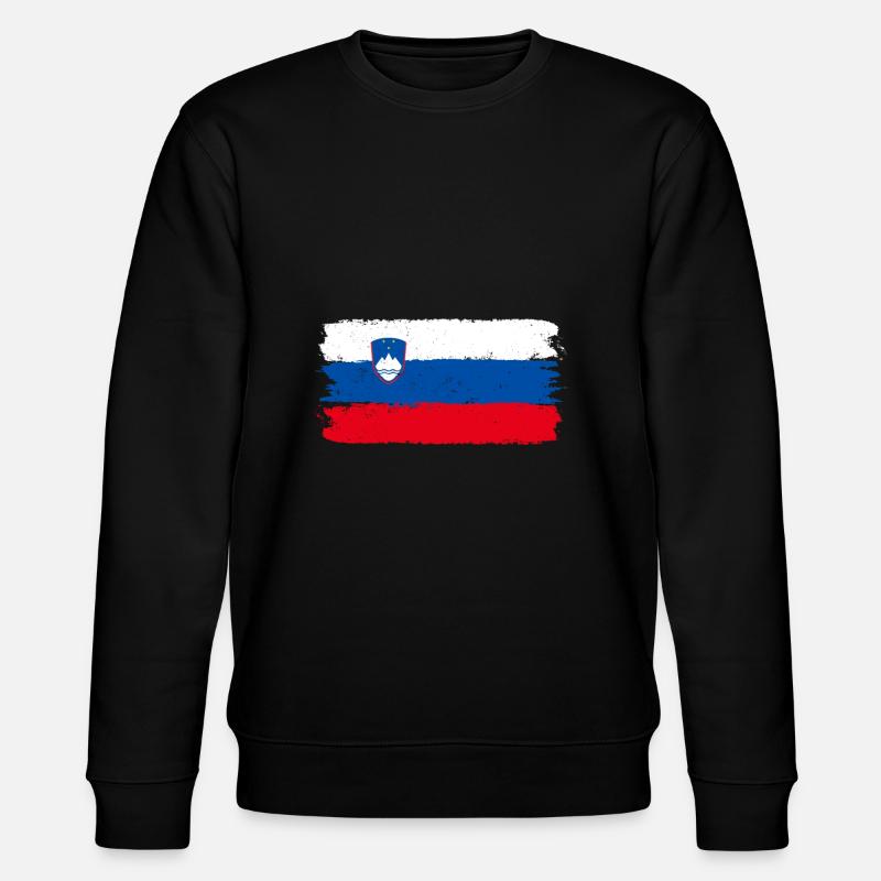 Slowenien - Stanley/Stella Unisex Bio-Sweatshirt CHANGER  - Schwarz