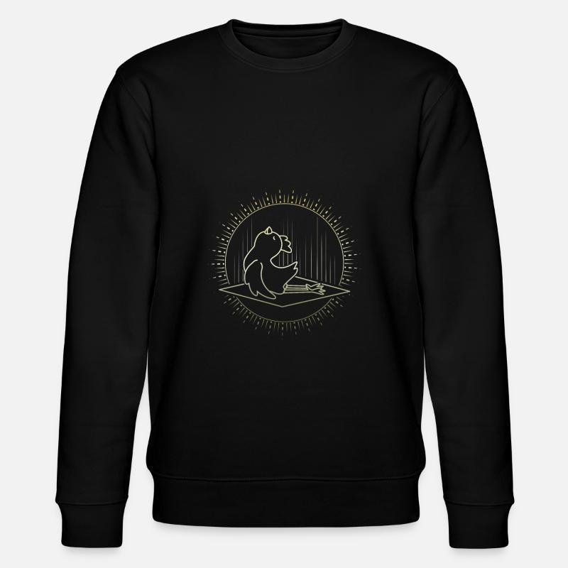 Huhn Yoga - Stanley/Stella Unisex Bio-Sweatshirt CHANGER  - Schwarz