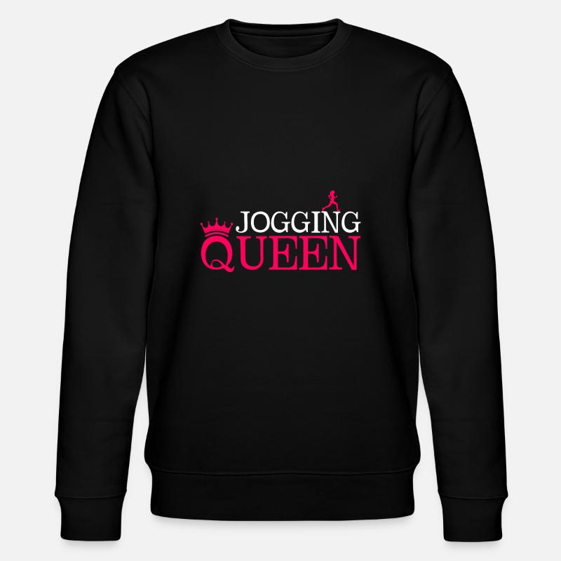Jogging Queen - Stanley/Stella Unisex Bio-Sweatshirt CHANGER  - Schwarz