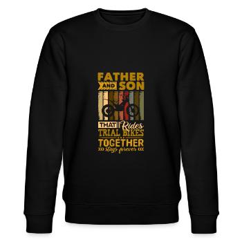 Dad Son Trial - Stanley/Stella CHANGER Unisex Organic Sweatshirt - black - Front - Nik (191cm) & Marisol (170cm)