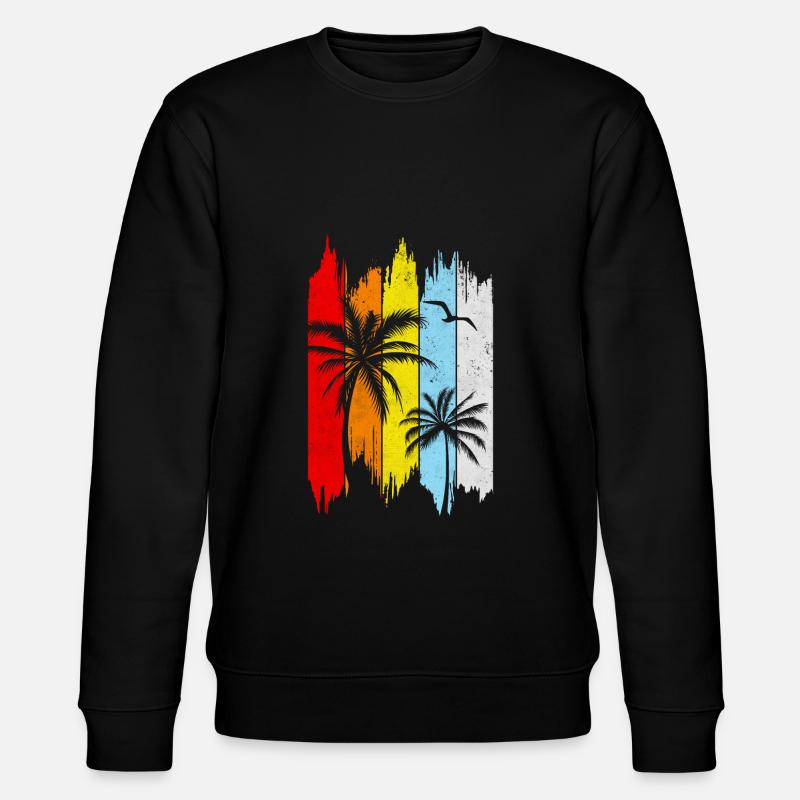Sommer Retro - Stanley/Stella Unisex Bio-Sweatshirt CHANGER  - Schwarz