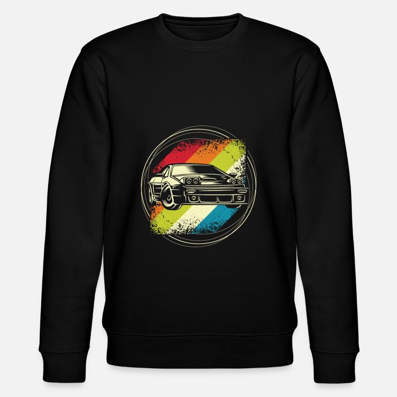 Rallye auto retro - Stanley/Stella Unisex Bio-Sweatshirt CHANGER - Schwarz
