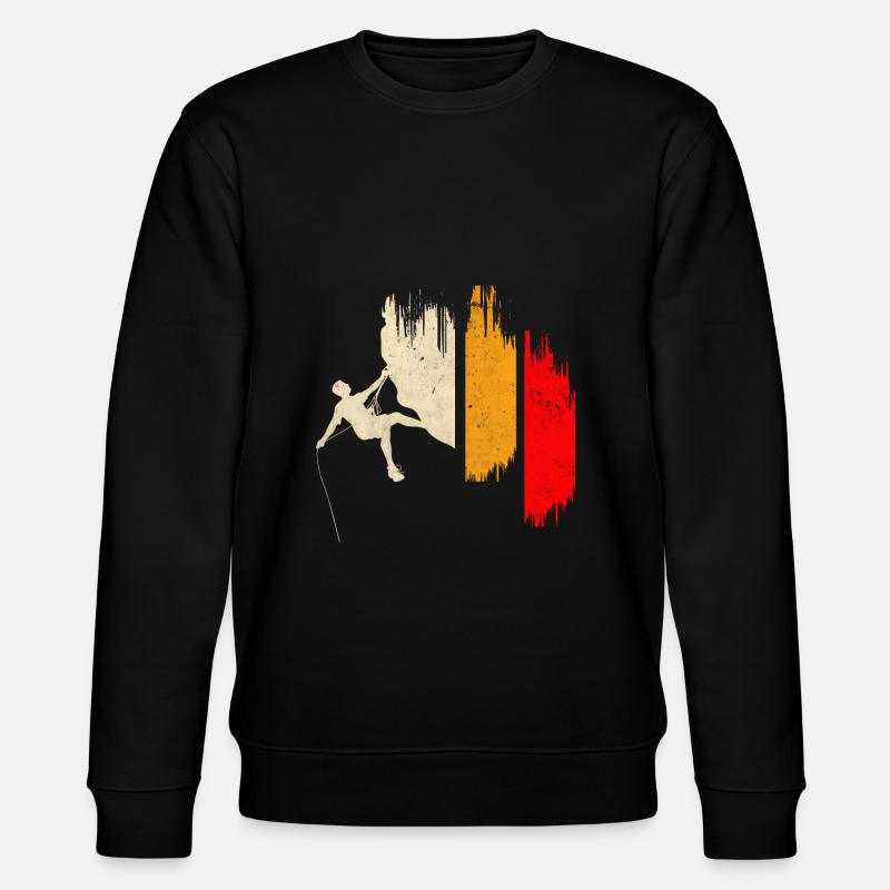 Klettern Retro - Stanley/Stella Unisex Bio-Sweatshirt CHANGER  - Schwarz