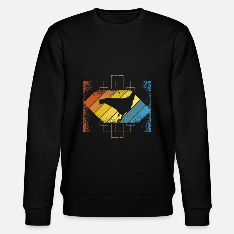 Hühner Huhn - Stanley/Stella Unisex Bio-Sweatshirt CHANGER  - Schwarz