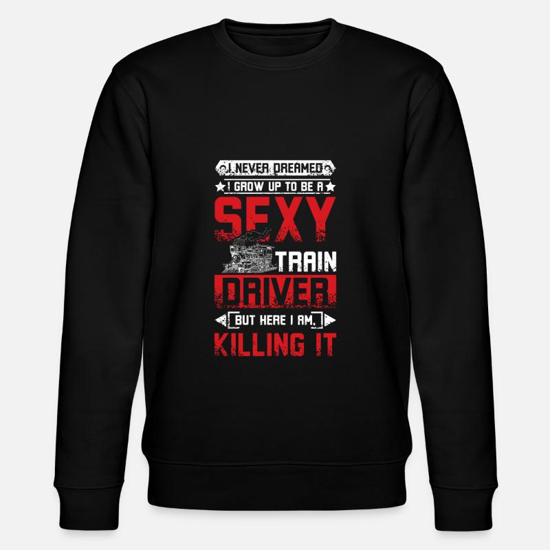 Sexy train driver - Stanley/Stella Unisex Bio-Sweatshirt CHANGER - Schwarz