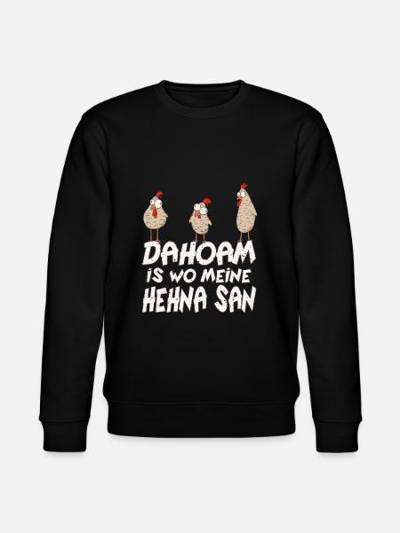 Bayrisch Hehna bauer huhn - Stanley/Stella Unisex Bio-Sweatshirt CHANGER  - Schwarz