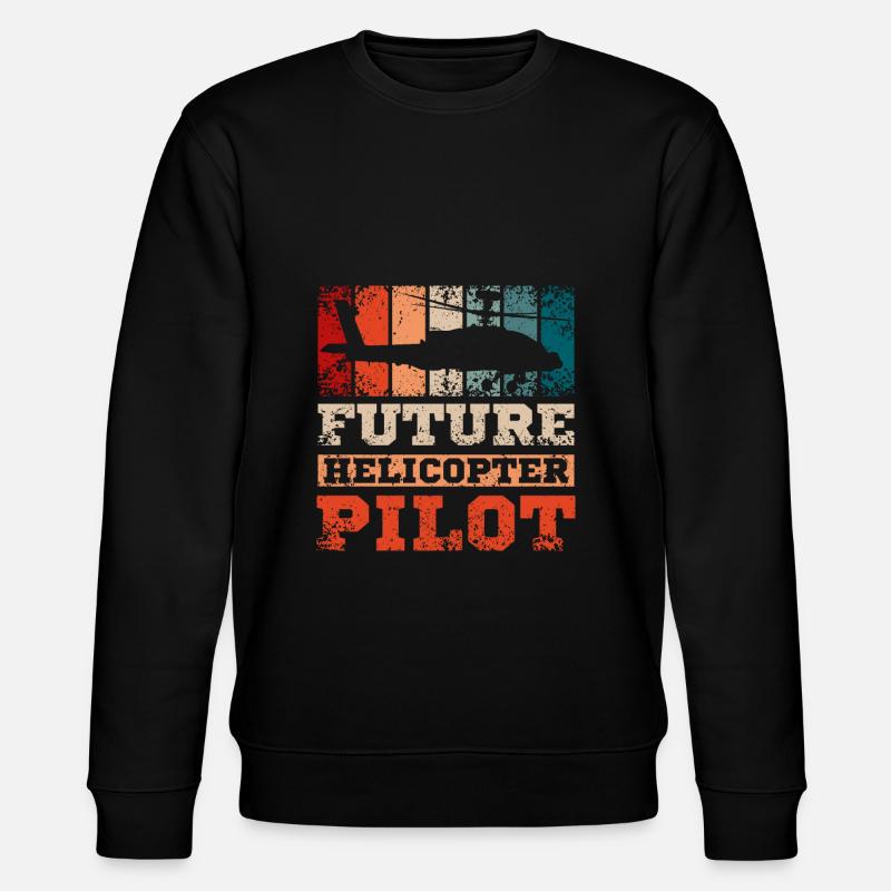 Future helicoper pilot - Stanley/Stella Unisex Bio-Sweatshirt CHANGER  - Schwarz