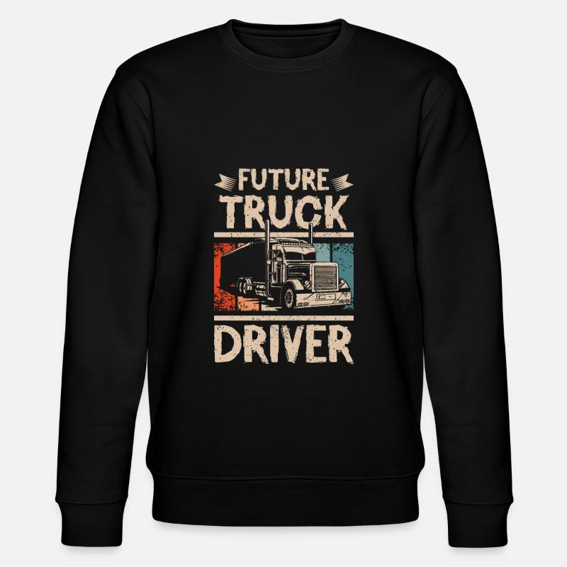Future truck driver - Stanley/Stella Unisex Bio-Sweatshirt CHANGER  - Schwarz