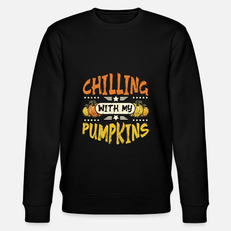 chilling avec mes citrouilles - Sweat bio CHANGER Stanley/Stella Unisexe - noir