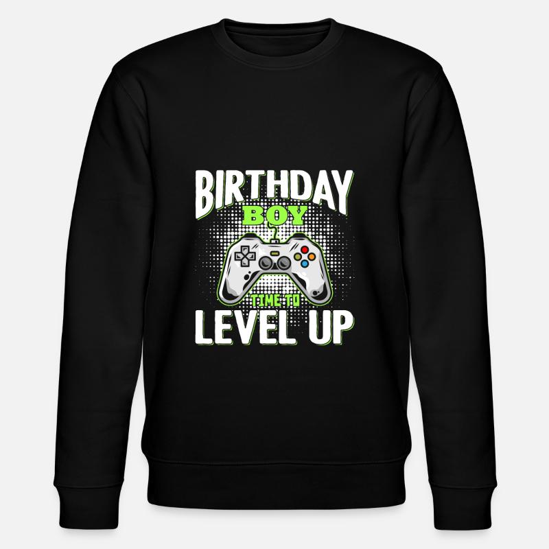 Geburtstagskind Zeit, um Videospiel Geburtstag zu verbessern - Stanley/Stella Unisex Bio-Sweatshirt CHANGER  - Schwarz