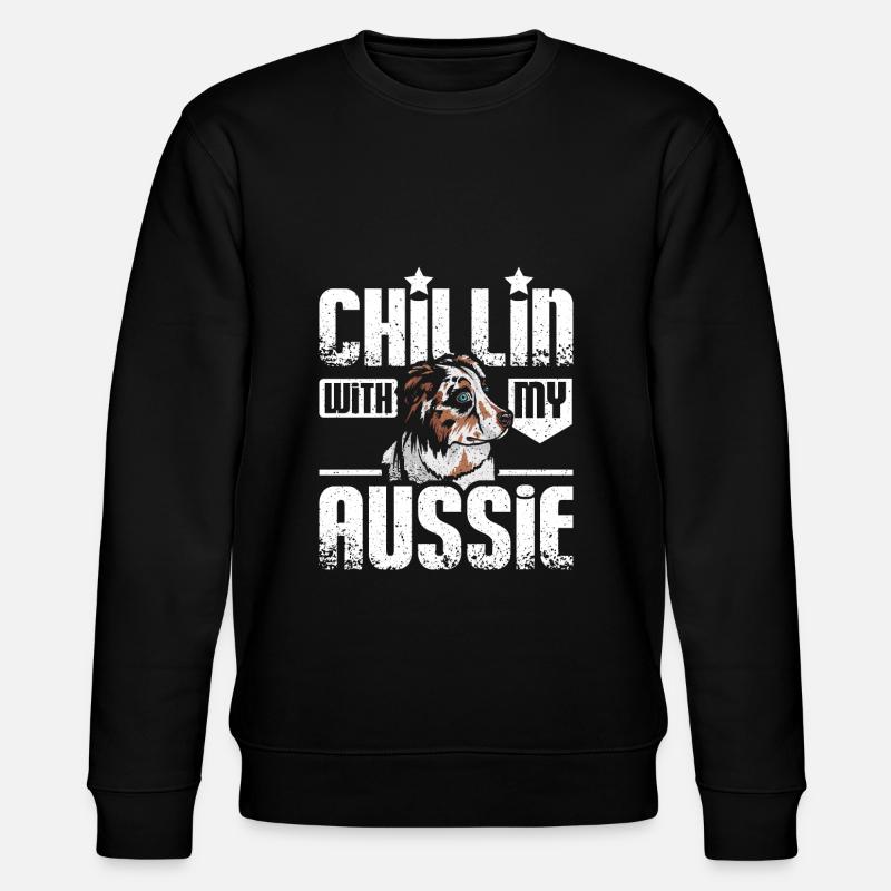Chillin with my aussie - Stanley/Stella CHANGER Unisex Organic Sweatshirt - black