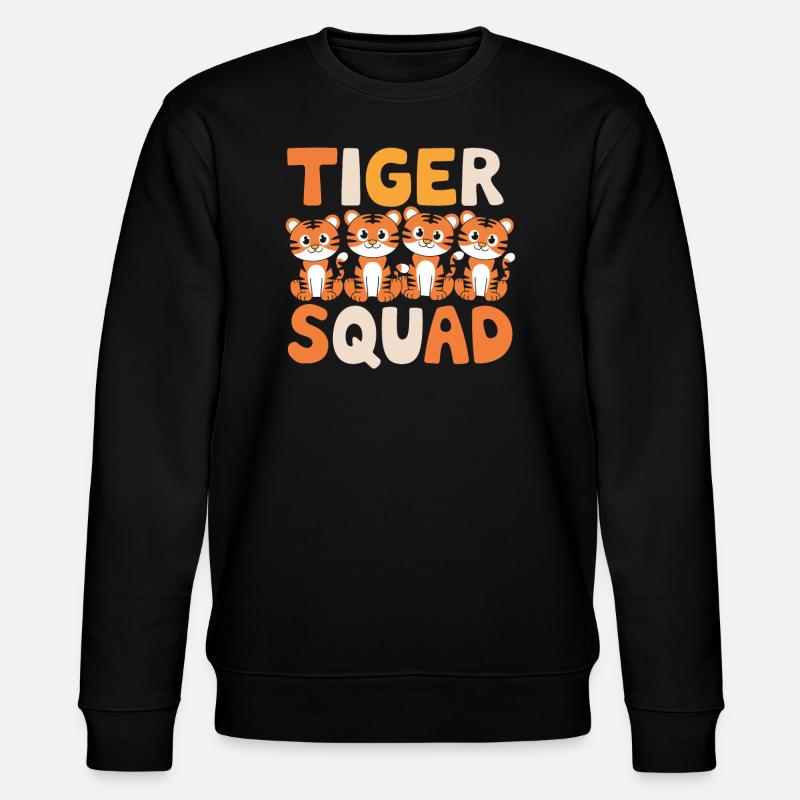 Tiger Group Design Tiger Squad - Stanley/Stella CHANGER Unisex Organic Sweatshirt - black