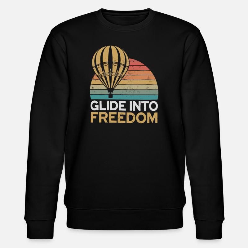 Montgolfière : glissez vers la liberté - Sweat bio CHANGER Stanley/Stella Unisexe - noir