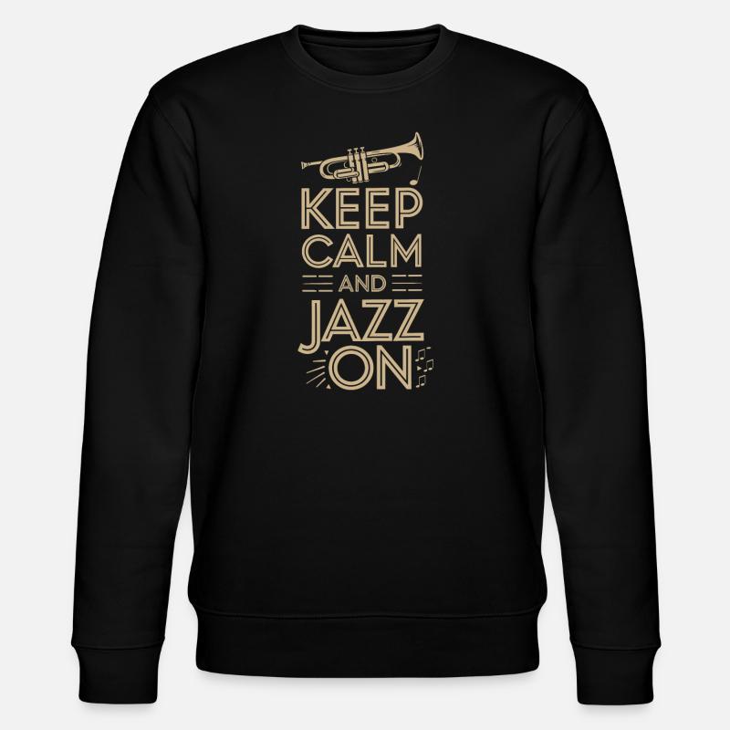 Keep calm and jazz - Stanley/Stella CHANGER Unisex Organic Sweatshirt - black