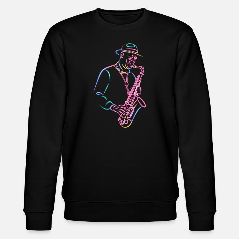 Saxophoniste de jazz passionné - Sweat bio CHANGER Stanley/Stella Unisexe - noir