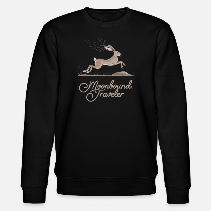 Moonbound Traveler Jumping Rabbit - Sweat bio CHANGER Stanley/Stella Unisexe - noir