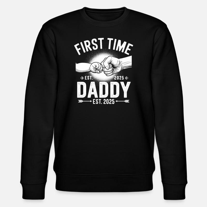 First time dad since 2025 - Stanley/Stella CHANGER Unisex Organic Sweatshirt - black