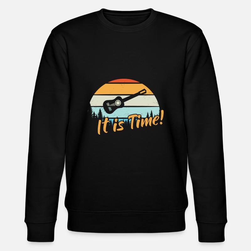 It is Time / Guitar - Stanley/Stella CHANGER Unisex Organic Sweatshirt - black
