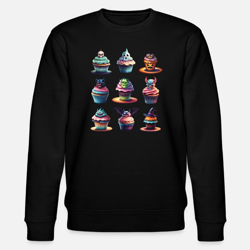 Halloween-Cupcakes. - Stanley/Stella Unisex Bio-Sweatshirt CHANGER  - Schwarz