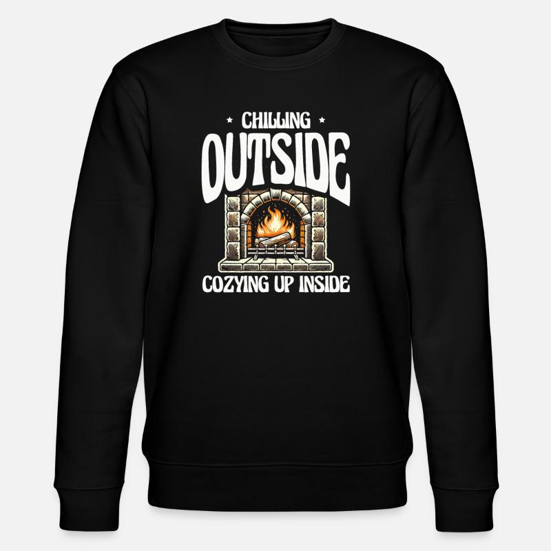 Chilling outside, cosy inside, wintry - Stanley/Stella CHANGER Unisex Organic Sweatshirt - black