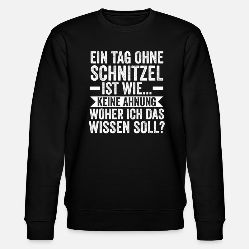 Schnitzel Wiener Wiener Geschenk - Stanley/Stella Unisex Bio-Sweatshirt CHANGER  - Schwarz