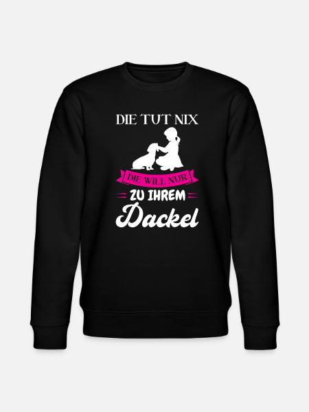 Dackel Hund Dackel Besitzer Geschenk - Stanley/Stella Unisex Bio-Sweatshirt CHANGER - Schwarz