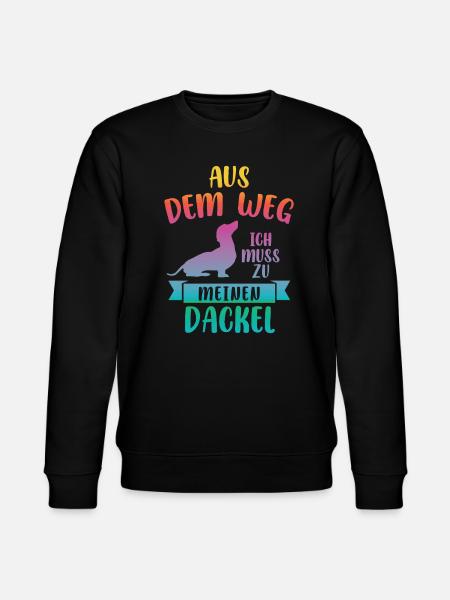Dackel Hund Dachshunde Geschenk - Stanley/Stella Unisex Bio-Sweatshirt CHANGER  - Schwarz