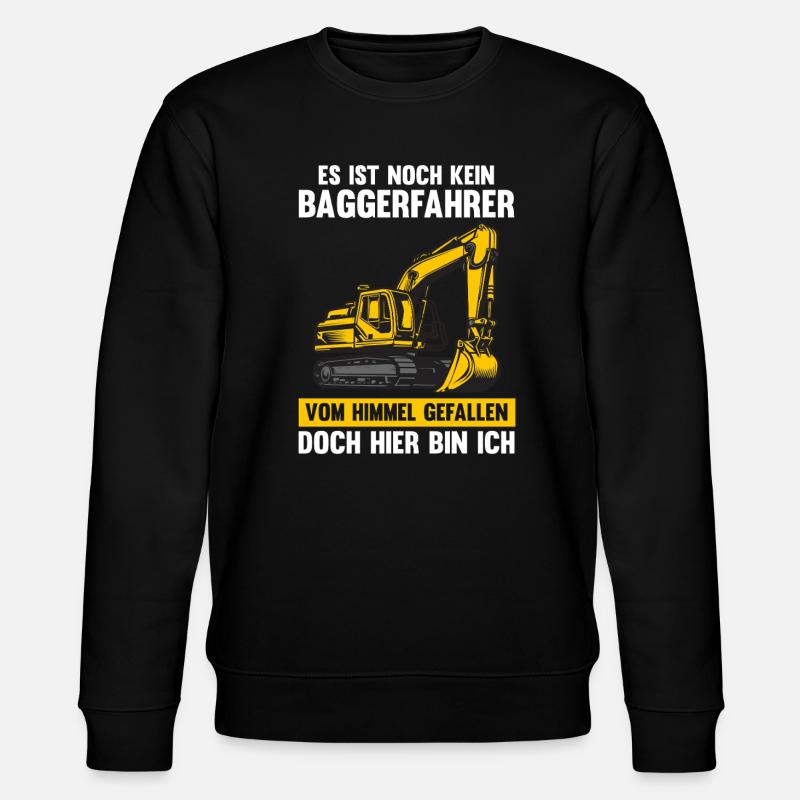 Bagger Fahrer Bagger Bauen Geschenk - Stanley/Stella Unisex Bio-Sweatshirt CHANGER  - Schwarz