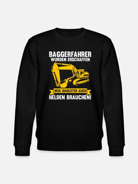 Bagger Fahrer Bagger Bauen Geschenk - Stanley/Stella Unisex Bio-Sweatshirt CHANGER  - Schwarz