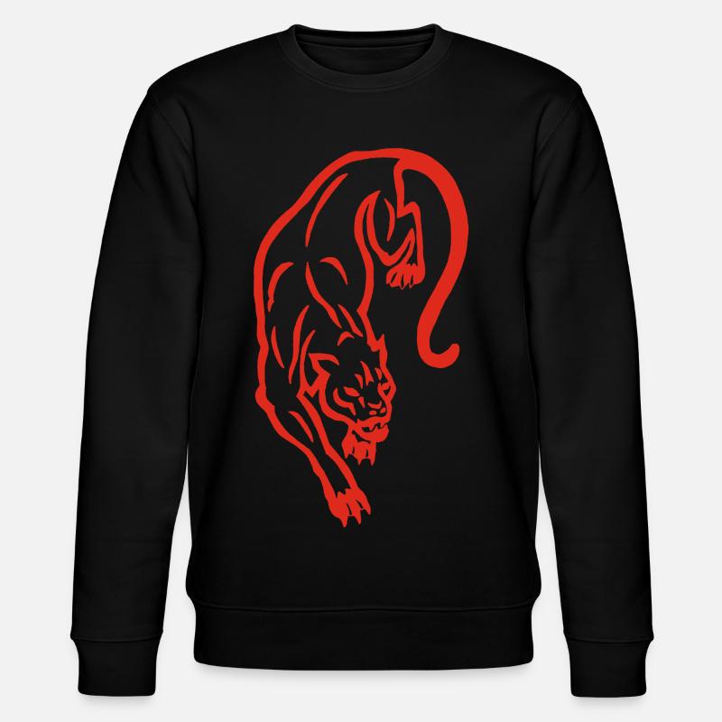Silhouette de panthère rouge - Sweat bio CHANGER Stanley/Stella Unisexe - noir