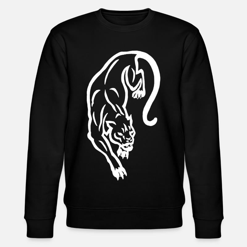 Silhouette de panthère blanche - Sweat bio CHANGER Stanley/Stella Unisexe - noir
