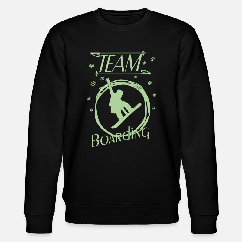 Team Boarding Snowboarding - Stanley/Stella Unisex Bio-Sweatshirt CHANGER  - Schwarz