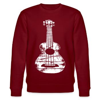Ukulele Skizze - Stanley/Stella Unisex Bio-Sweatshirt CHANGER  - Burgunderrot - Vorne - Nik (191cm) & Marisol (170cm)