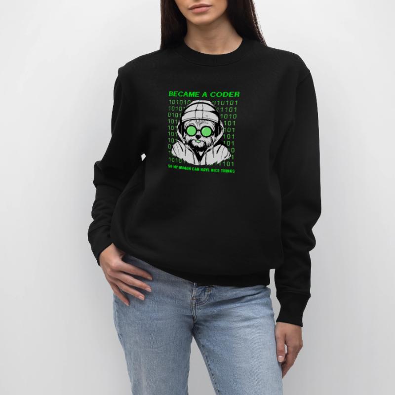 Became a Coder – Hacker Dog Binary Look Stanley/Stella CHANGER Unisex Organic Sweatshirt