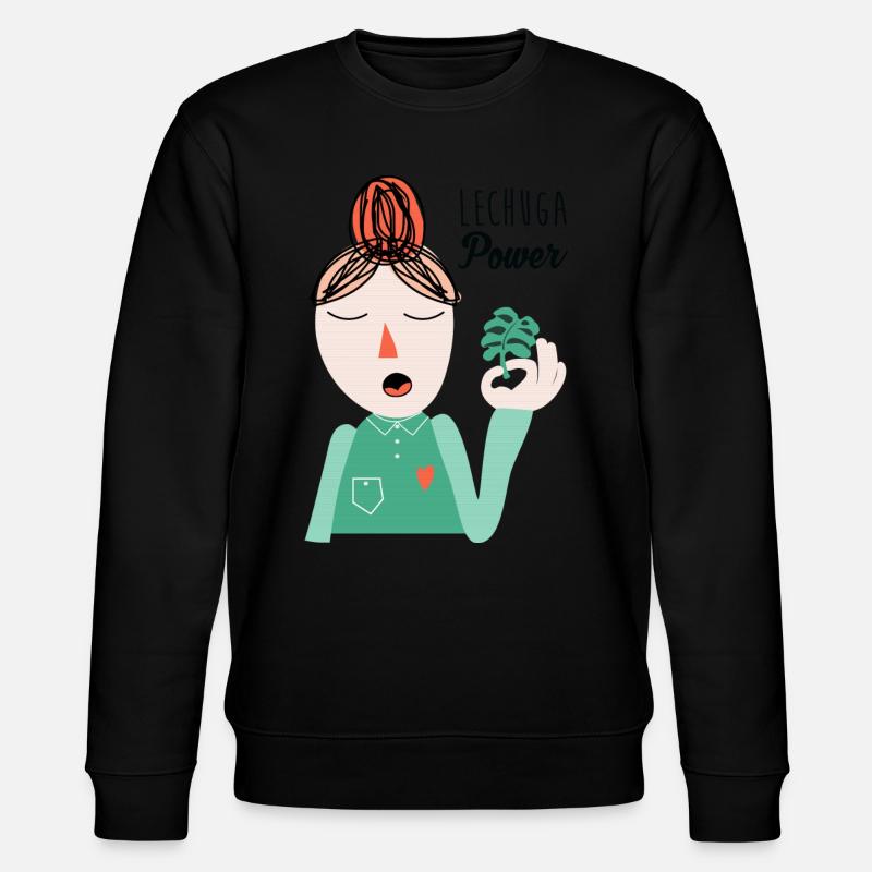 Macht Salat - Stanley/Stella Unisex Bio-Sweatshirt CHANGER - Schwarz