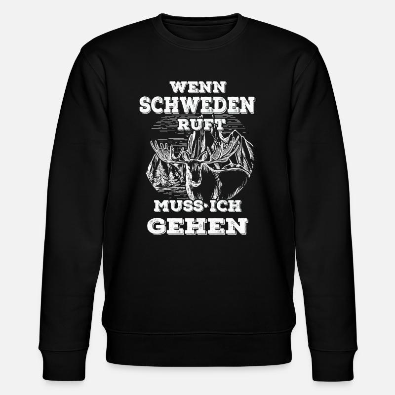 Wenn Schweden ruft - Stanley/Stella Unisex Bio-Sweatshirt CHANGER  - Schwarz