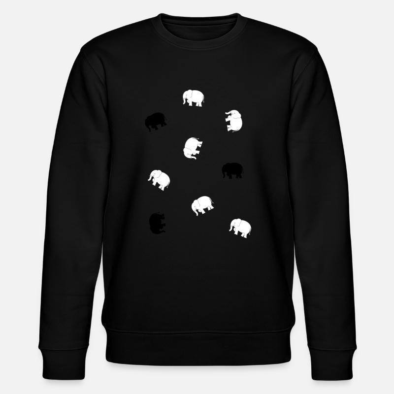Small elephants - Stanley/Stella CHANGER Unisex Organic Sweatshirt - black