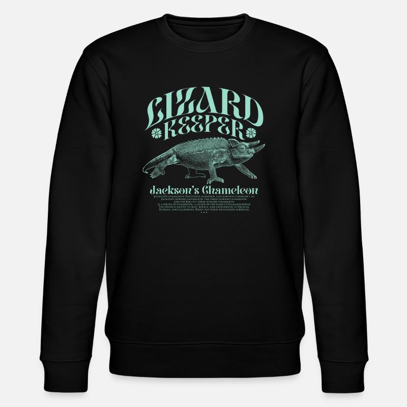 Jackson's Chamäleon Echsenhalter - Stanley/Stella Unisex Bio-Sweatshirt CHANGER  - Schwarz