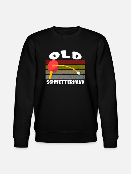 Old Butterfly Hand Table Tennis Design - Stanley/Stella CHANGER Unisex Organic Sweatshirt - black