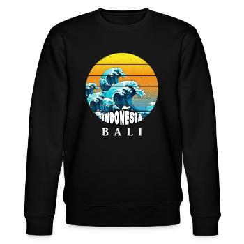 Bali - Indonesien - Stanley/Stella Unisex Bio-Sweatshirt CHANGER  - Schwarz - Vorne - Nik (191cm) & Marisol (170cm)