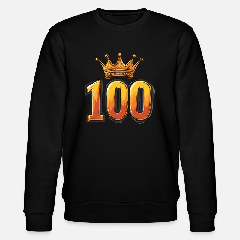 Couronne à 100 chiffres - Sweat bio CHANGER Stanley/Stella Unisexe - noir