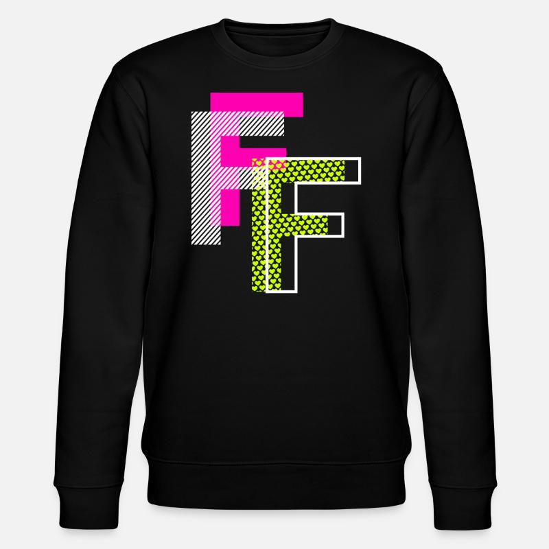 F Buchstabe - Stanley/Stella Unisex Bio-Sweatshirt CHANGER  - Schwarz