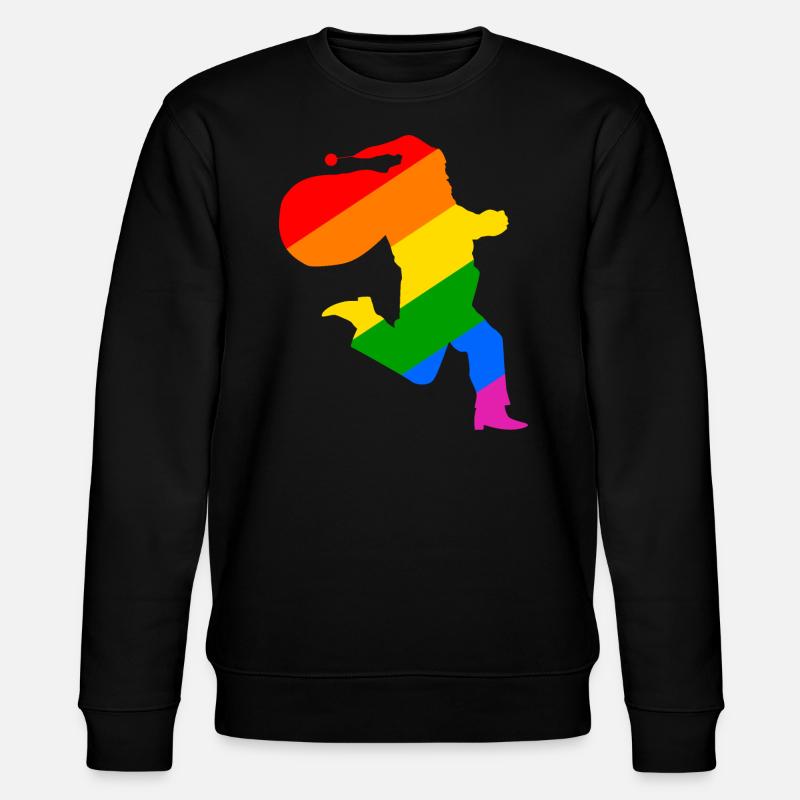 Rainbow Santa Claus - Stanley/Stella Unisex Bio-Sweatshirt CHANGER  - Schwarz