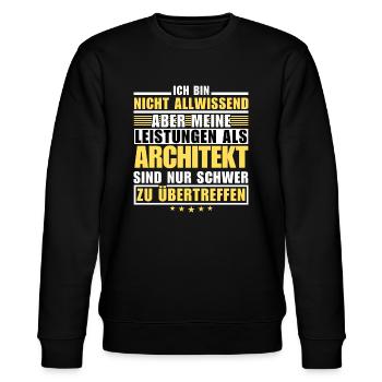 Unmatched performance as an architect - Stanley/Stella CHANGER Unisex Organic Sweatshirt - black - Front - Nik (191cm) & Marisol (170cm)