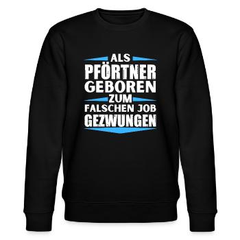 Doorman landed in the wrong job - Stanley/Stella CHANGER Unisex Organic Sweatshirt - black - Front - Nik (191cm) & Marisol (170cm)