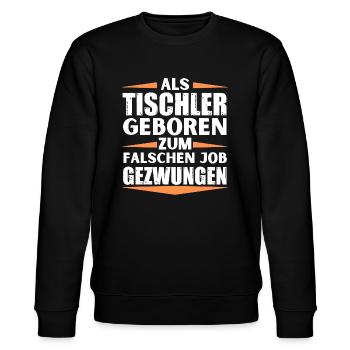 Tischler im falschen Job gelandet - Stanley/Stella Unisex Bio-Sweatshirt CHANGER  - Schwarz - Vorne - Nik (191cm) & Marisol (170cm)
