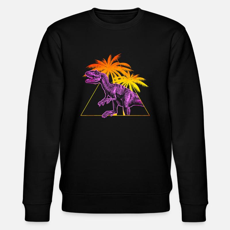 Dinosaure Allosaurus Vaporwave - Sweat bio CHANGER Stanley/Stella Unisexe - noir